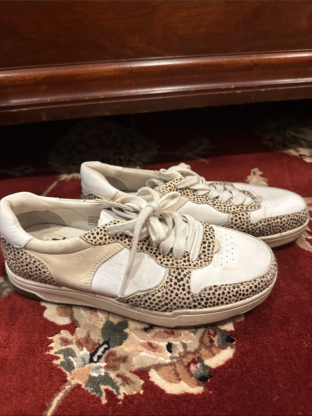 Madewell White & Tan Mixed-Material Women's Casual Sneakers